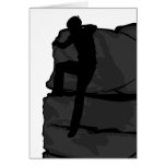 Rock Climber Bouldering Card