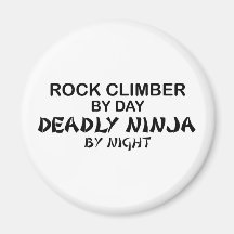 Rock Climber Deadly Ninja by Night Fridge Magnet