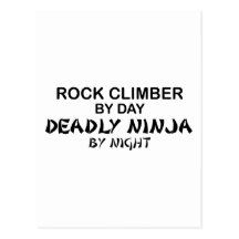 Rock Climber Deadly Ninja by Night Post Cards