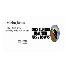 Rock Climbers Have Ups & Downs Business Cards