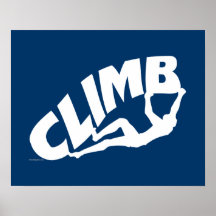 Rock Climbing Bouldering Poster