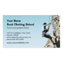 Rock climbing business card