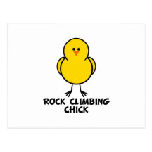 Rock Climbing Chick Postcards