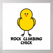 Rock Climbing Chick Print
