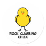 Rock Climbing Chick Stickers