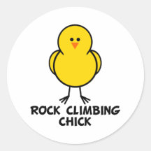 Rock Climbing Chick Stickers