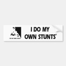 Rock-climbing My Own Stunts Bumper Stickers