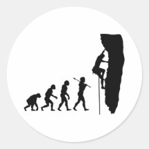 Rock Climbing Round Sticker