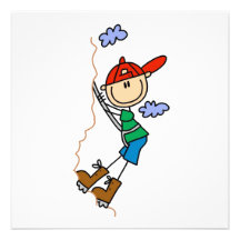 Rock Climbing Stick Figure Personalized Announcements