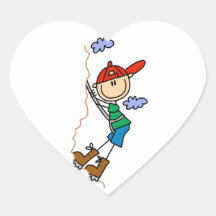 Rock Climbing Stick Figure Stickers