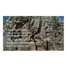 Rock formation against a clear blue sky business card