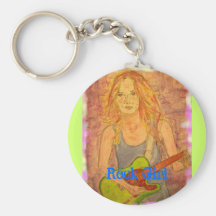 Rock Girl Keychains