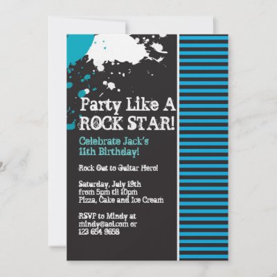 Rock Party Invitation