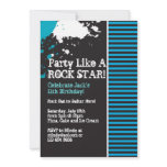 Rock, Grunge, Punk, Boy Party Invitation