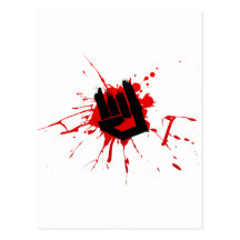 Rock Hand - Emo Rock Music Band Alternative Metal Post Cards