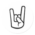 Rock Hand sign stickers