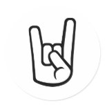 Rock Hand sign stickers