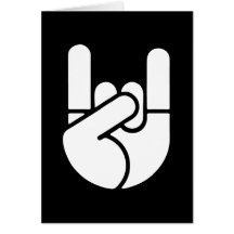Rock Hand Stencil Cards