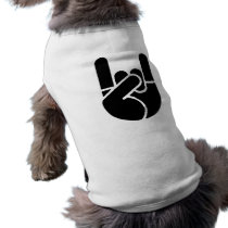 Rock Hand Stencil Doggie Tee