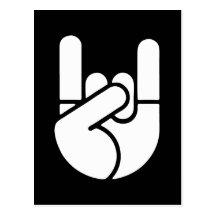 Rock Hand Stencil Post Cards