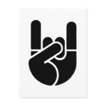 Rock Hand Stencil Postcard