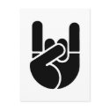Rock Hand Stencil postcards