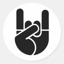 Rock Hand Stencil Stickers