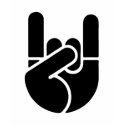 Rock Hand Stencil t-shirts