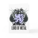 Rock=Life 'Lord Of Metal' Metal Greeting Card