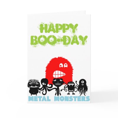 Rock=Life 'Metal Monsters - Happy Boo-day' Card by rocklife