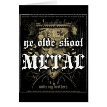 Rock=Life 'Ye Olde Skool Metal' Greeting Card
