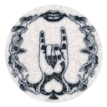 Rock Me Hand Round Sticker