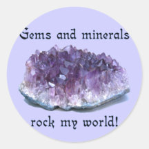 Rock My World Round Sticker