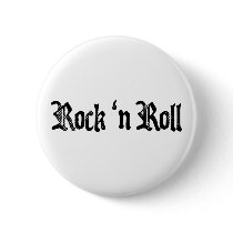 rock n roll pinback button