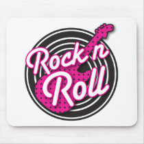 Rock N Roll rockabilly record design Mouse Mats