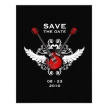 Rock 'n' Roll Save the Date announcement