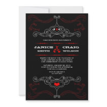 Rock n Roll Wedding Poster (Black / Red) Personalized Invitations