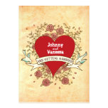 Rock 'n' Roll Wedding (Roses) Personalized Invites