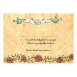 Rock 'n' Roll Wedding (Roses) RSVP Card Business Card Templates
