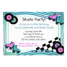 Rock N' Roller Skate Personalised Invites