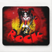 Rock - Oh La La Moon - Gothic Rock Vampire Mouse Pad