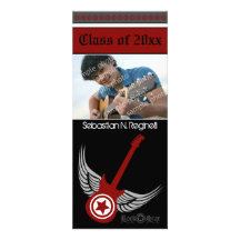 Rock on! Hip Graduation Announcement (red)