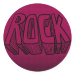 Rock on Maroon Background stickers