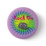 "Rock On" Tie-Dye Pet Rock buttons