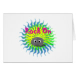 "Rock On" Tie-Dye Pet Rock Greeting Card