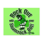 Rock Out With Your Shamrock Out! postcards
