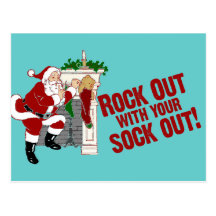 Rock Out WIth Your Sock Out! Post Card