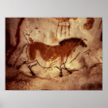 Rock painting of a horse, c.17000 BC posters