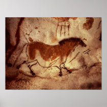 Rock painting of a horse, c.17000 BC Posters