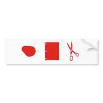 rock paper scissors bumper stickers